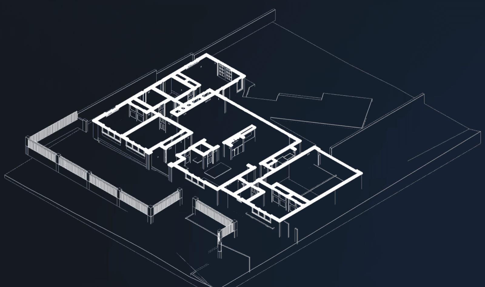 3D section cut of a single-family home generated by Blueprints AI from an architectural design